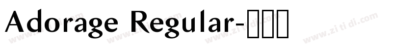 Adorage Regular字体转换